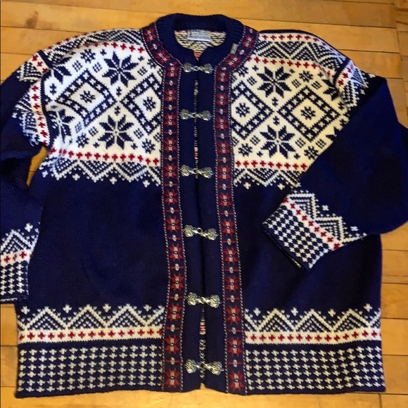 Vintage Voss Norway Pure Wool Sweater Cardigan - Picture 2 of 10